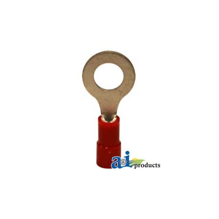A & I Products Ring Terminal, Insulated, Wire Size 22-16, Stud Size 1/4, 10 Pk 1.75" x4" x1.75" A-R05